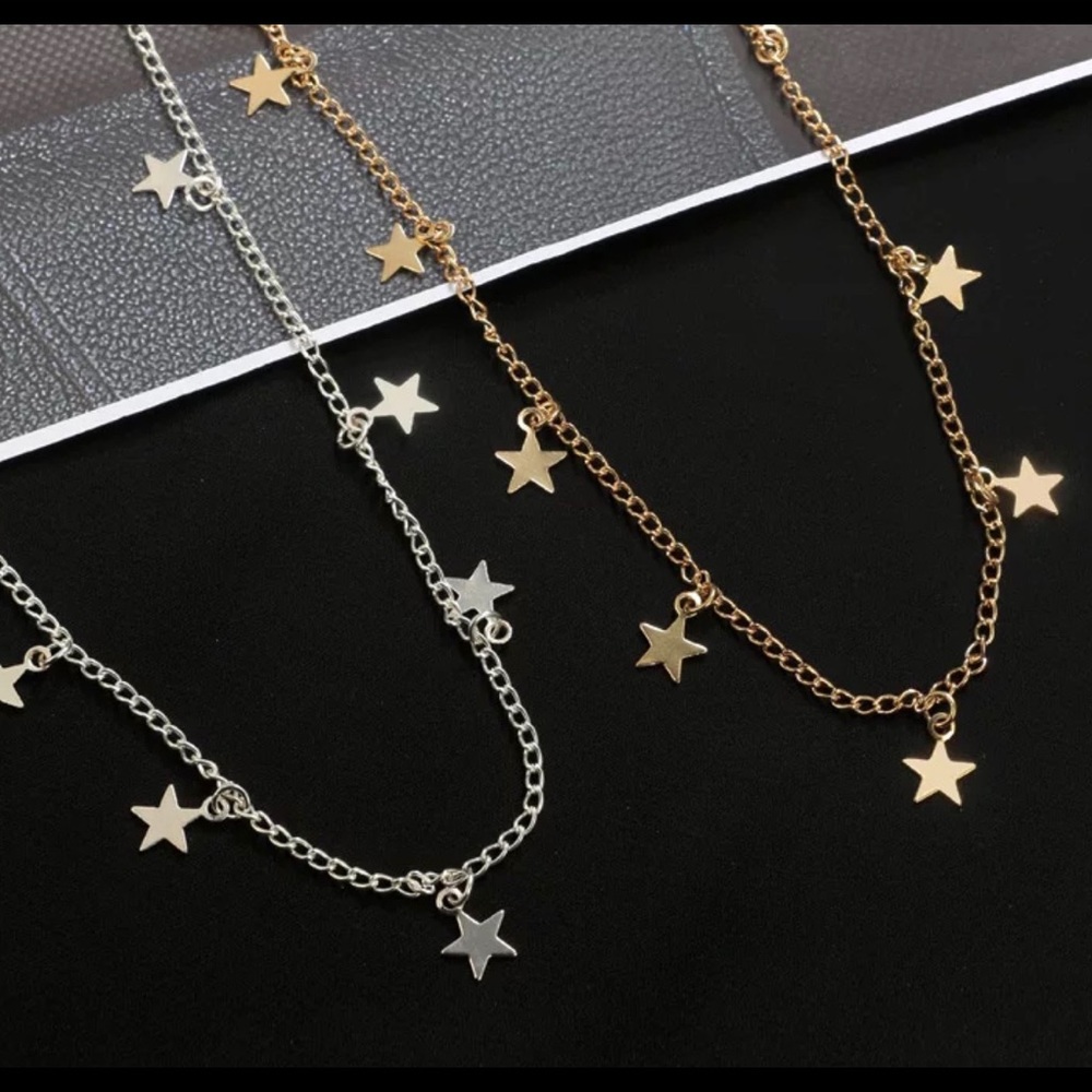 🆕gold and silver star choker / necklace